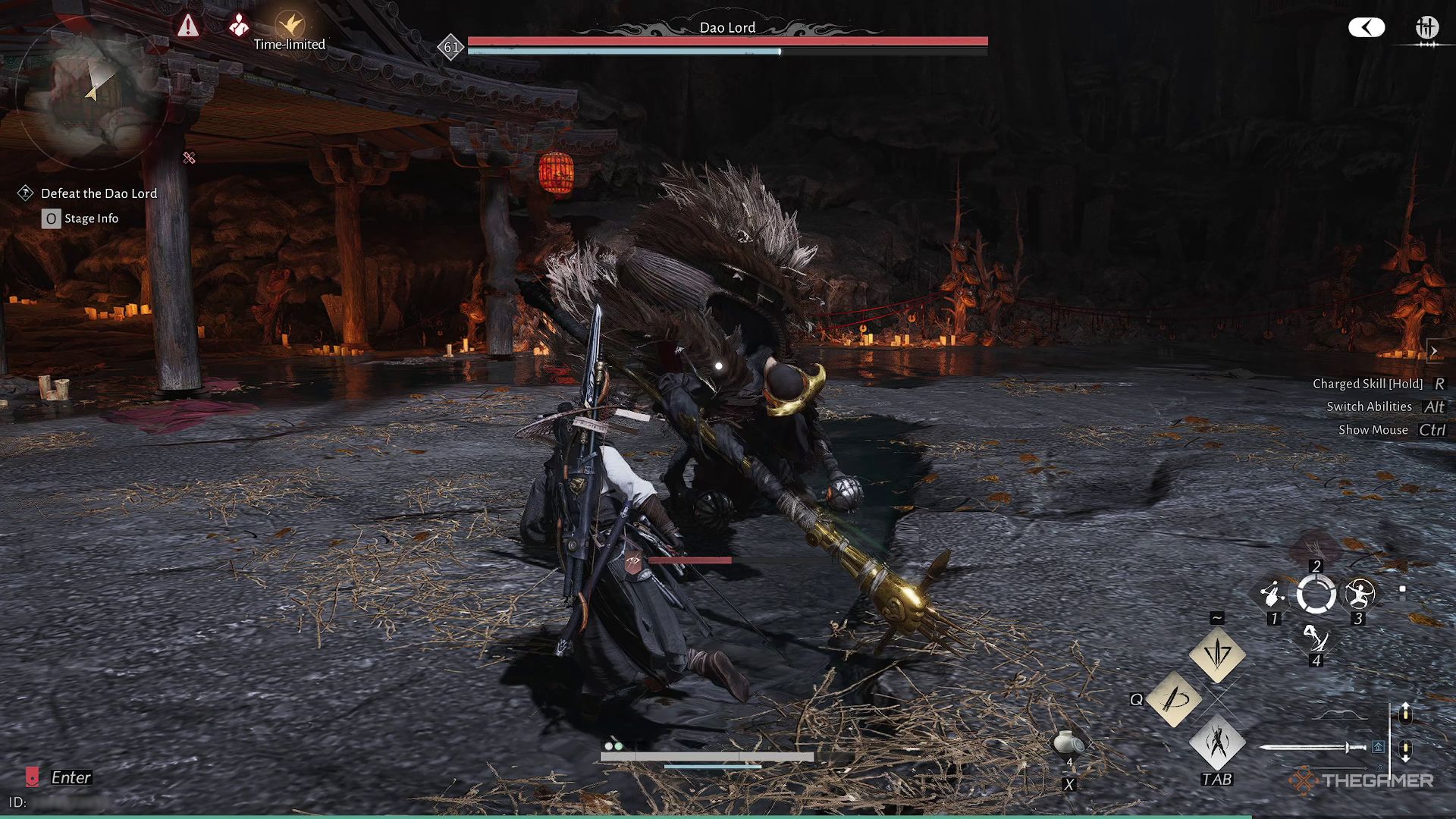 The Dao Lord charging forward with its spear in Where Winds Meet.