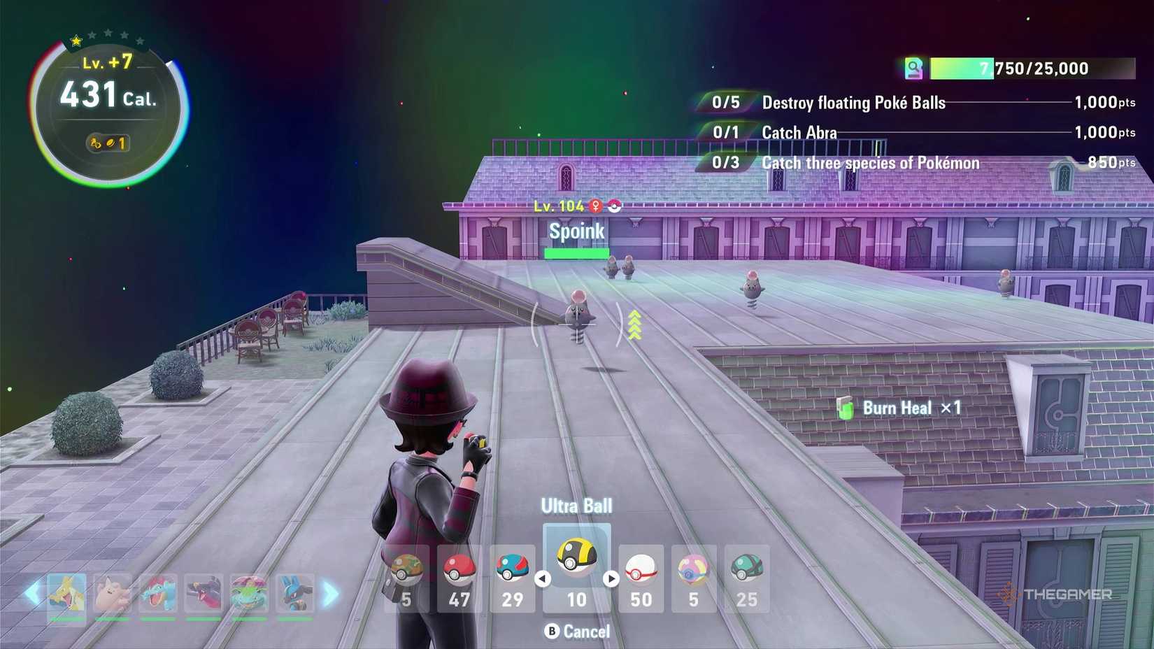 He faces the Spoink group in the Pokemon Legends: ZA Mega Dimension DLC after finding them in the one-star Hyperspace Wild Zone.