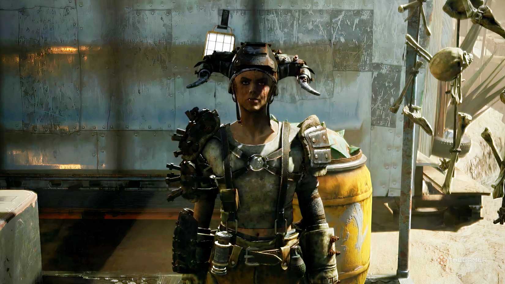 Fallout 76 Beastmaster in the scrapyard.