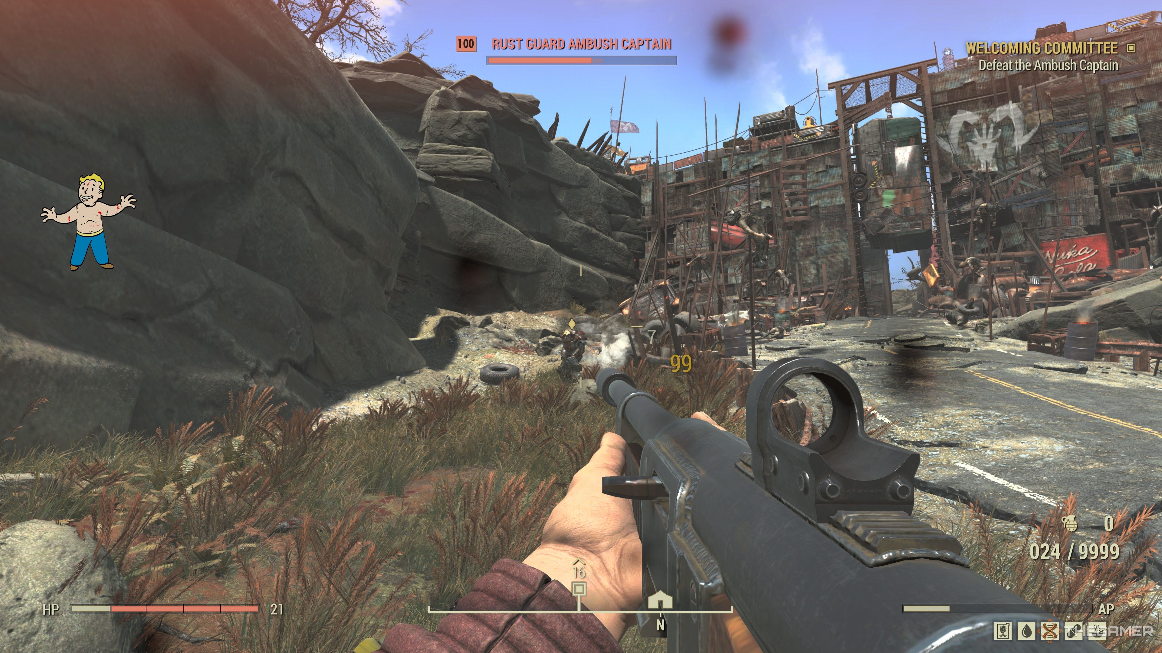 The Welcoming Committee Ambush Captain in Fallout 76.