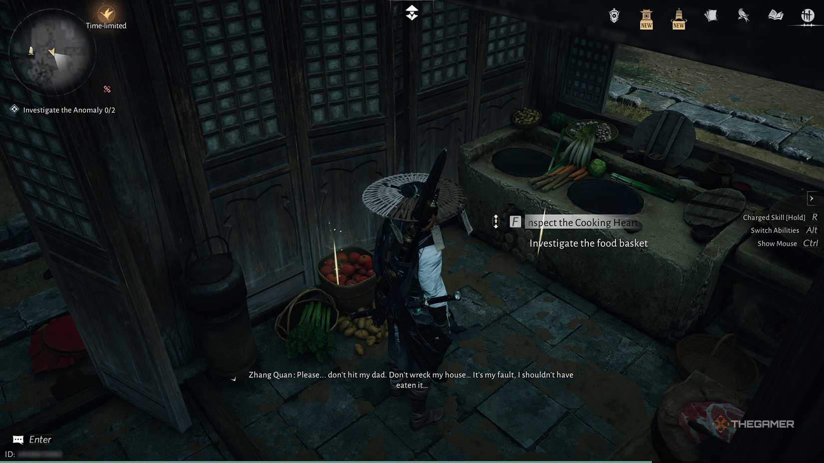 The player inspects the food situation in One Leaf, One Life in Where Winds Meet.