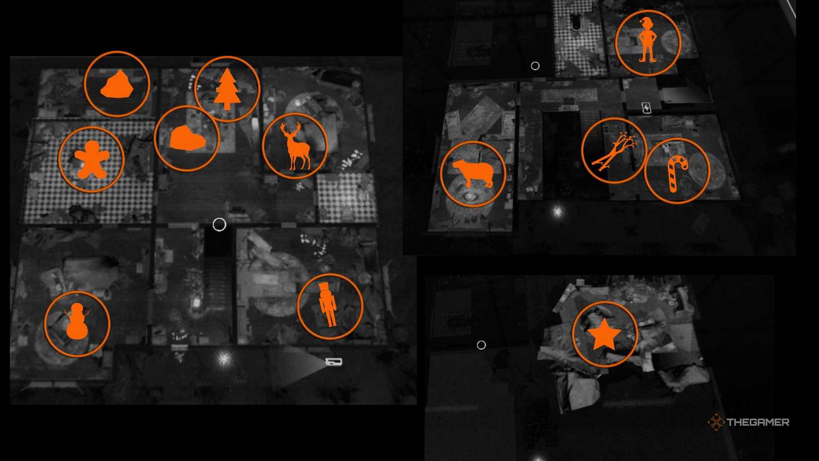 All Krampus Present spawn locations in Phasmophobia on Grafton Farmhouse.