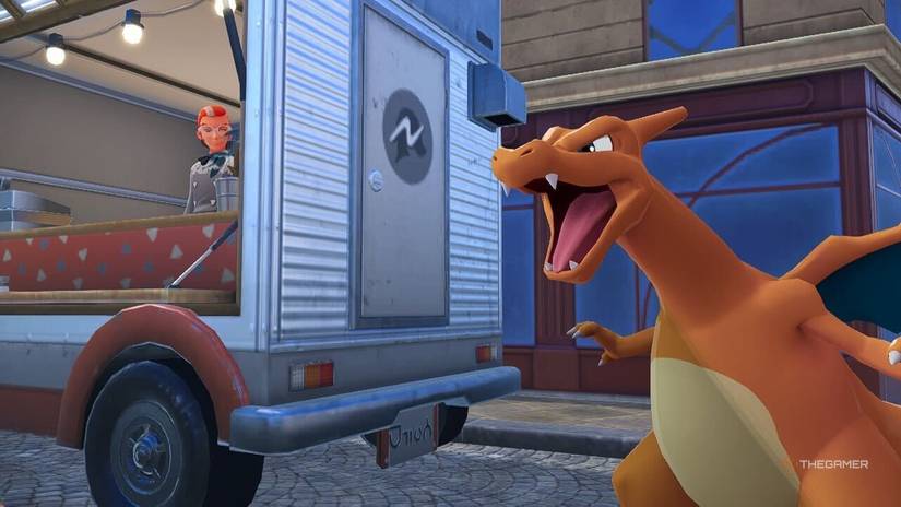 Grisham and Charizard in Pokemon Legends ZA.
