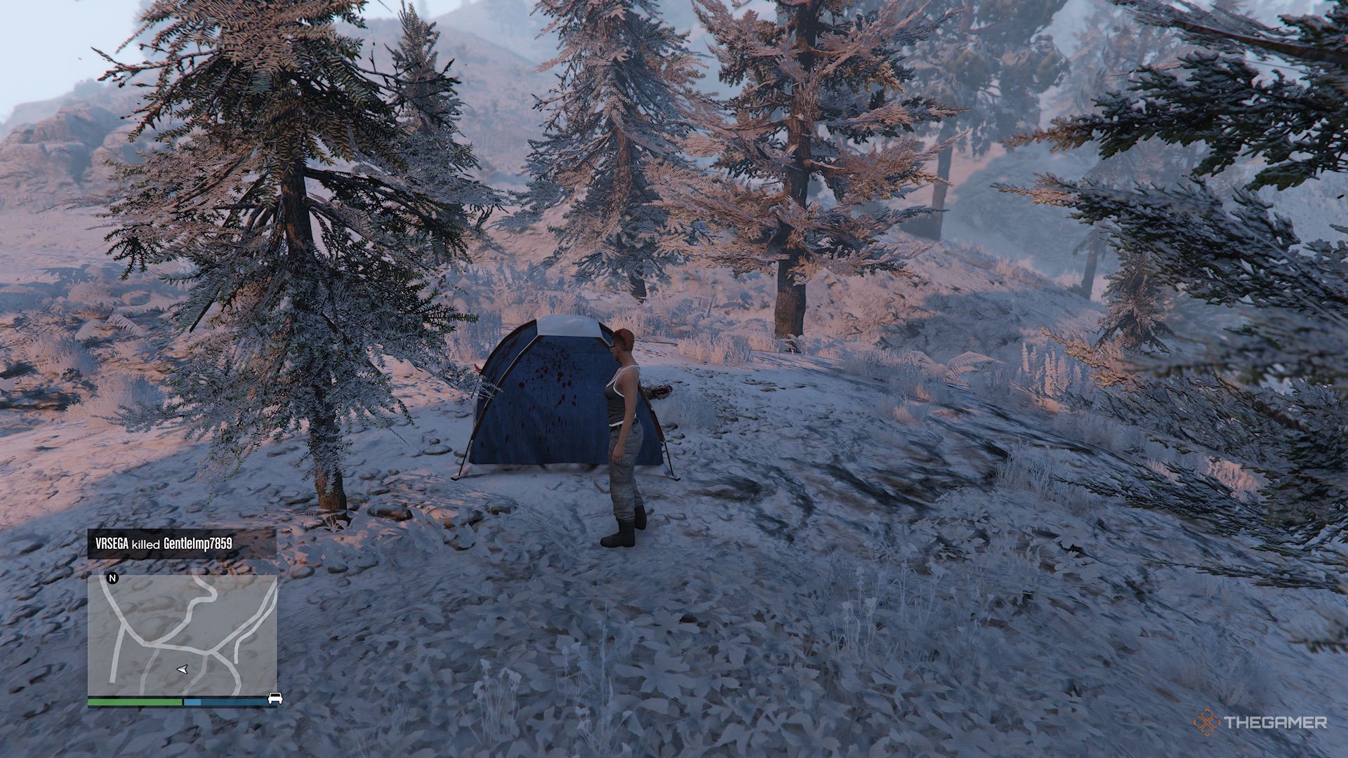 GTA Online tent clue.