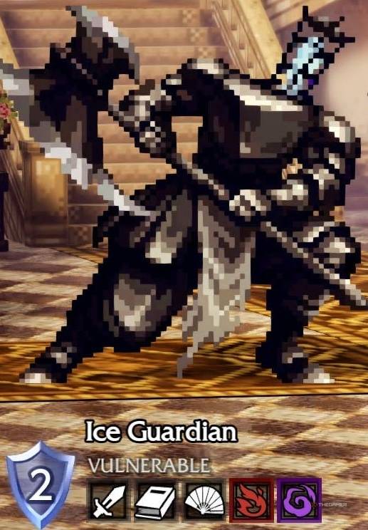Ice Guardian and its weaknesses in Octopath Traveler 0.