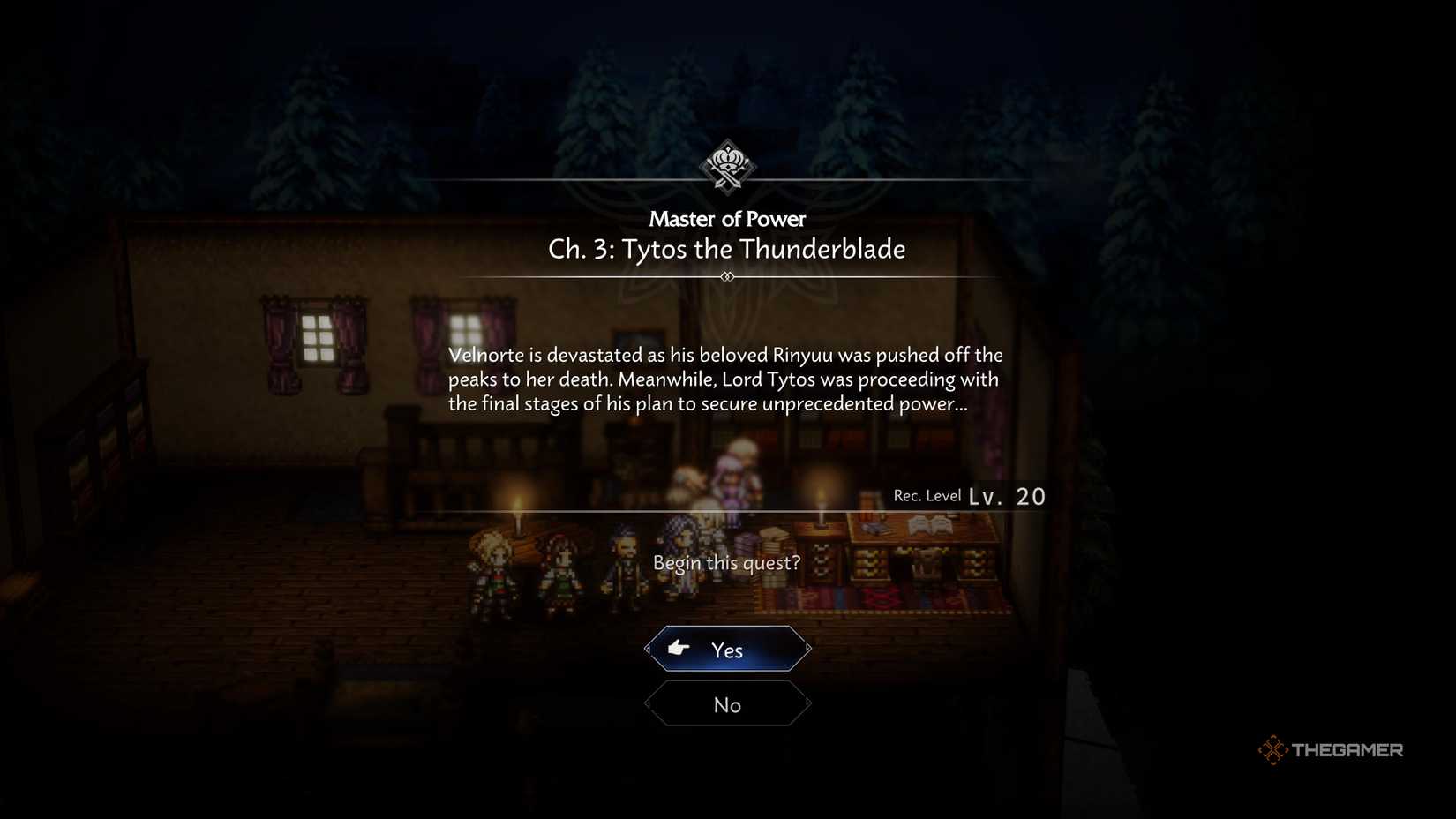 Tytos the Thunderblade Chapter 3 Quest Details in Octopath Traveler 0.