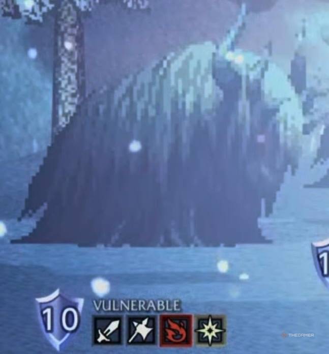 Snow Yak and its weaknesses in Octopath Traveler 0.