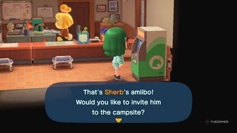 Invite Sherb to your island via Amiibo in Animal Crossing New Horizons.