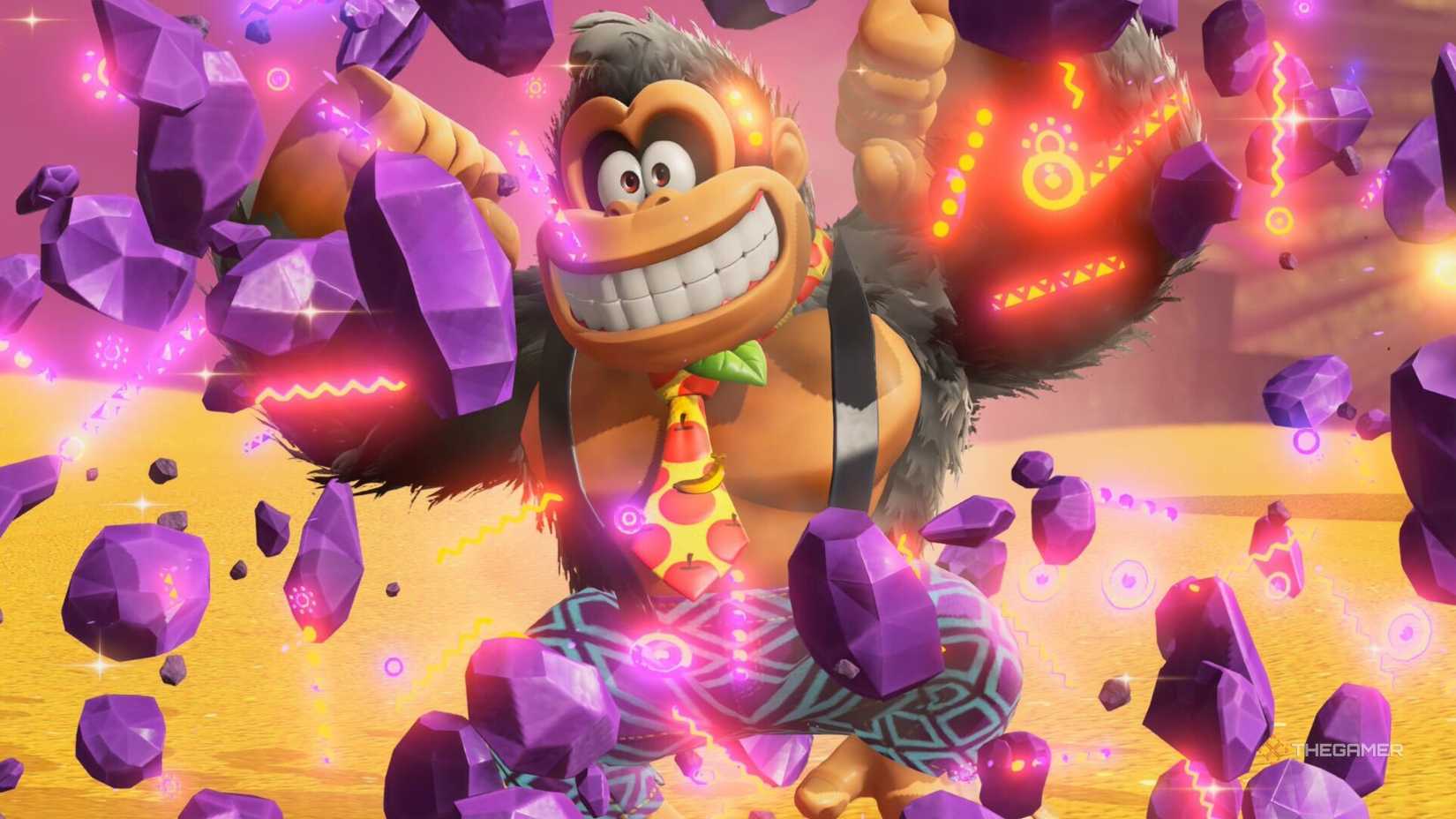 Smiling Donkey Kong in Donkey Kong Banana.