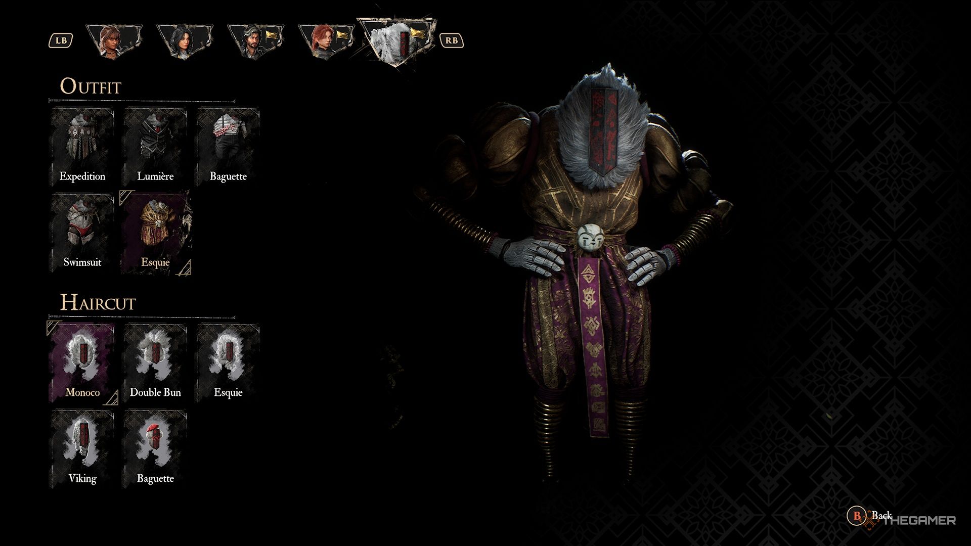 Monoco wearing Esquie outfit in Clair Obscur Expedition 33.