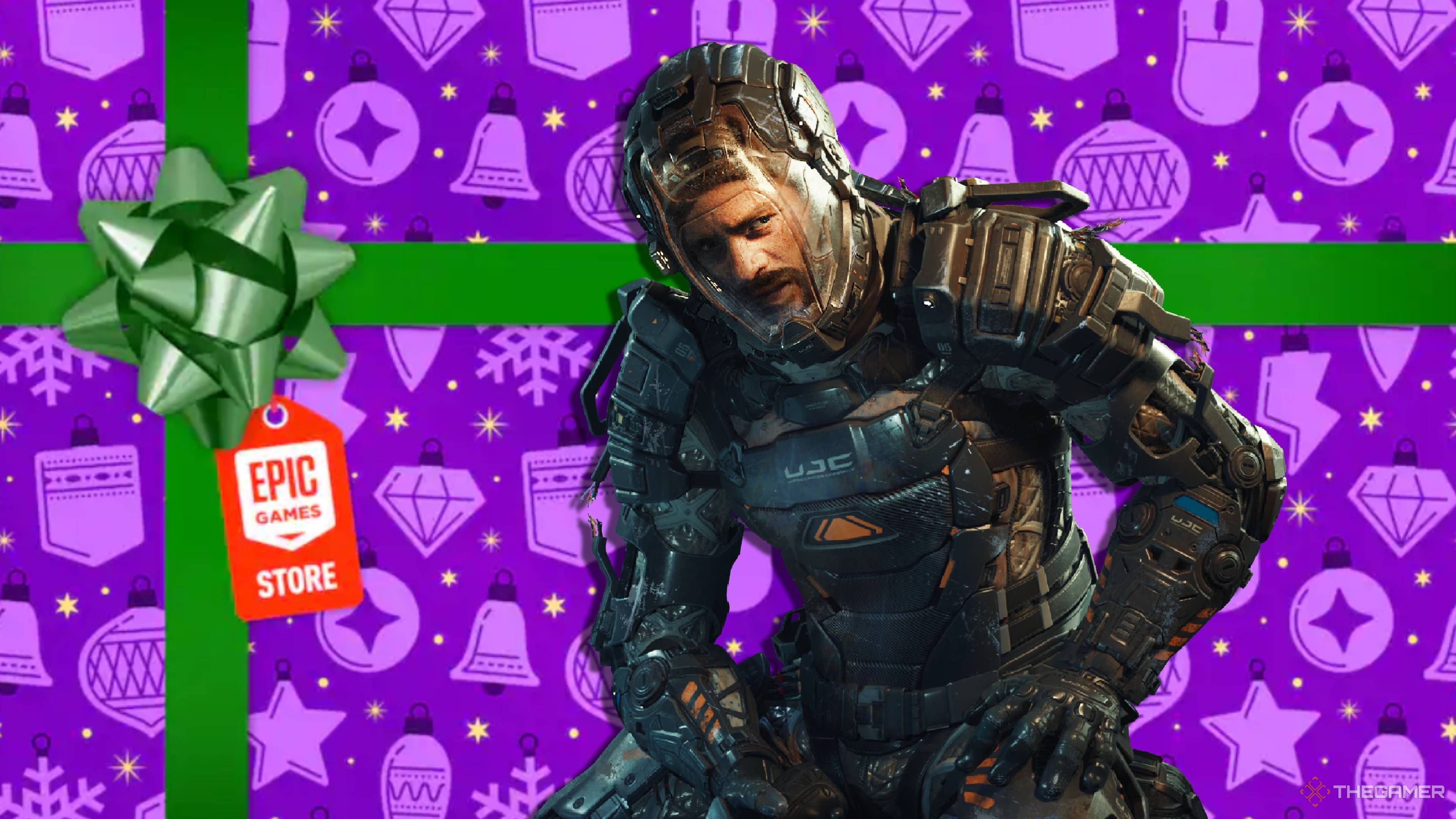 callisto protocol lead on an epic games store wrapped gift.