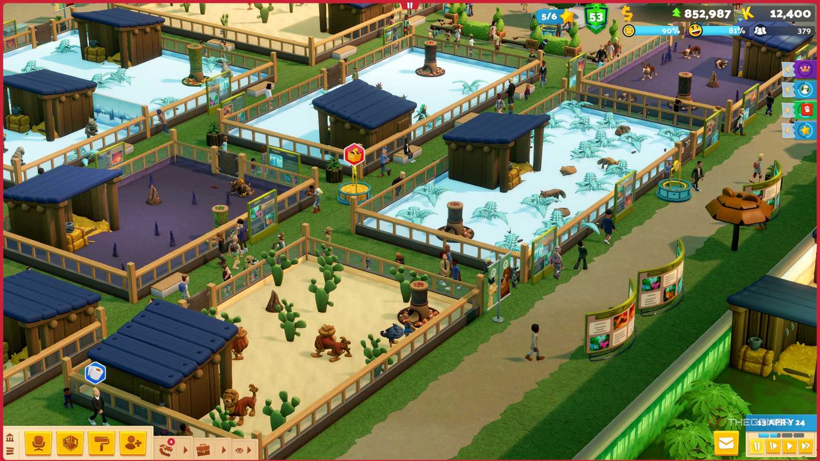 Outdoor habitat at Two Point Museum Zooseum.