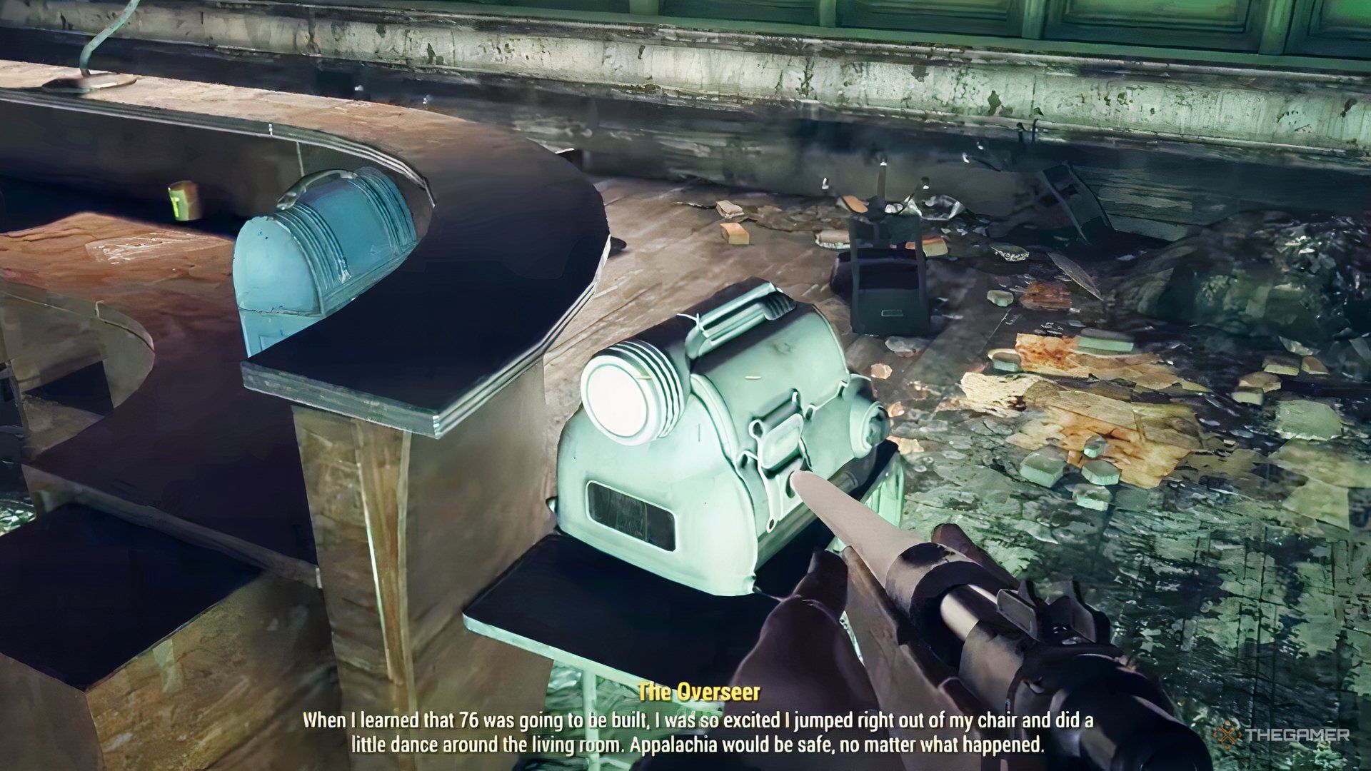 Overseer narration in Fallout 76.