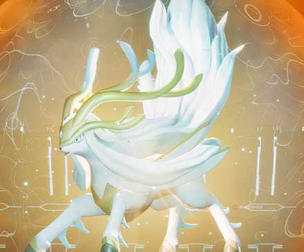 Palworld Key art of Hartalis on an orange background.