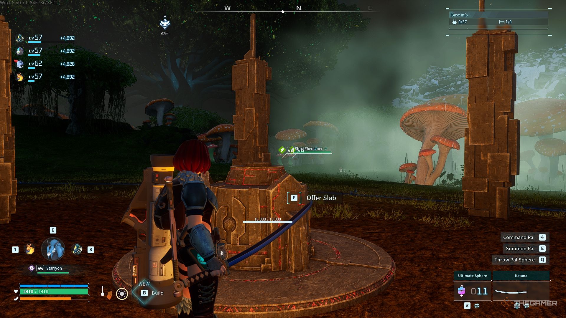 Palworld Standing at the altar for summoning Hartalis.