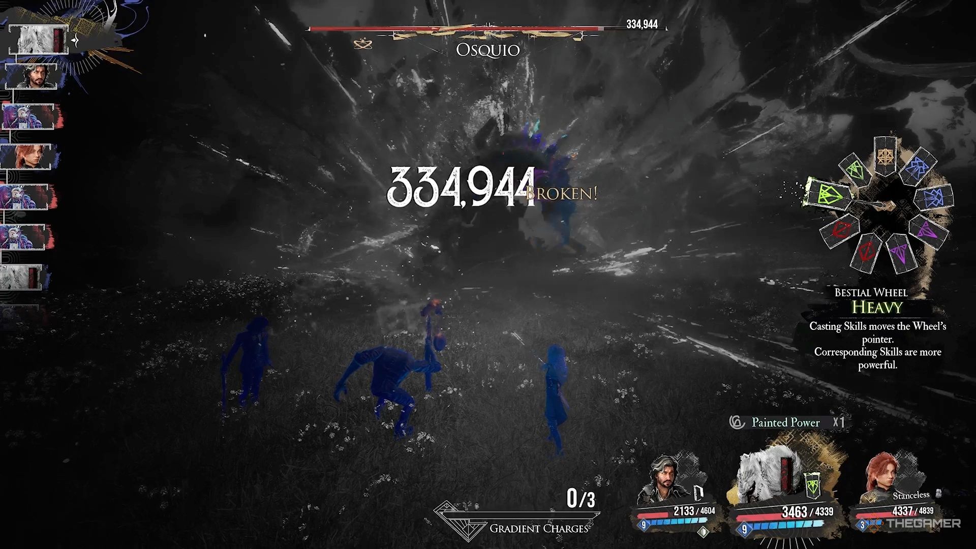 Performing a Gradient attack on Osquio in Clair Obscur Expedition 33.