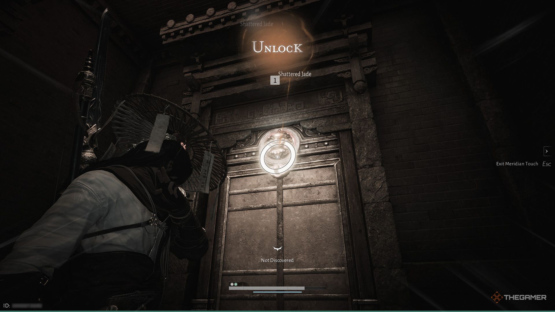 The player shattering a lock using Meridian Touch in Where Winds Meet.