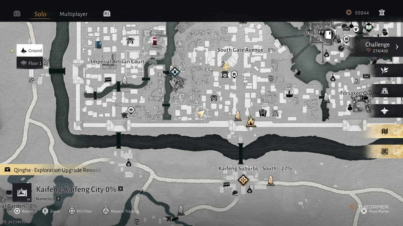 The map location of Liang Yuan during the Dragon's Breath quest in Where Winds Meet.