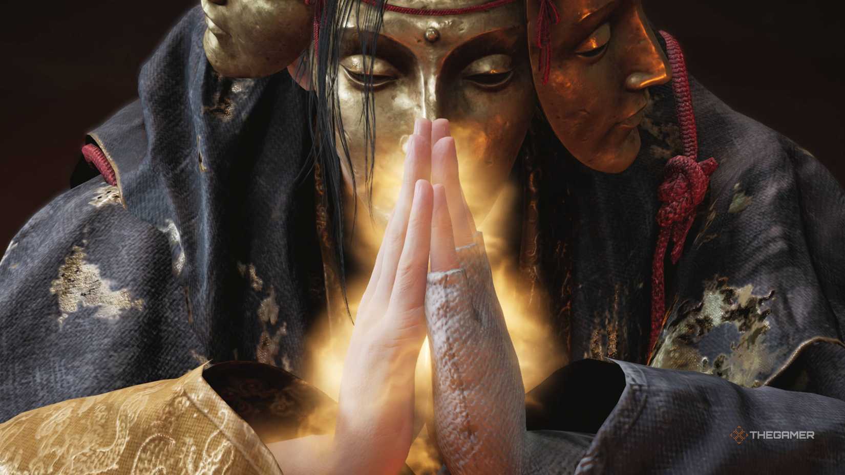 تیان یینگ با دستانش به هم در جایی که بادها به هم می رسند.