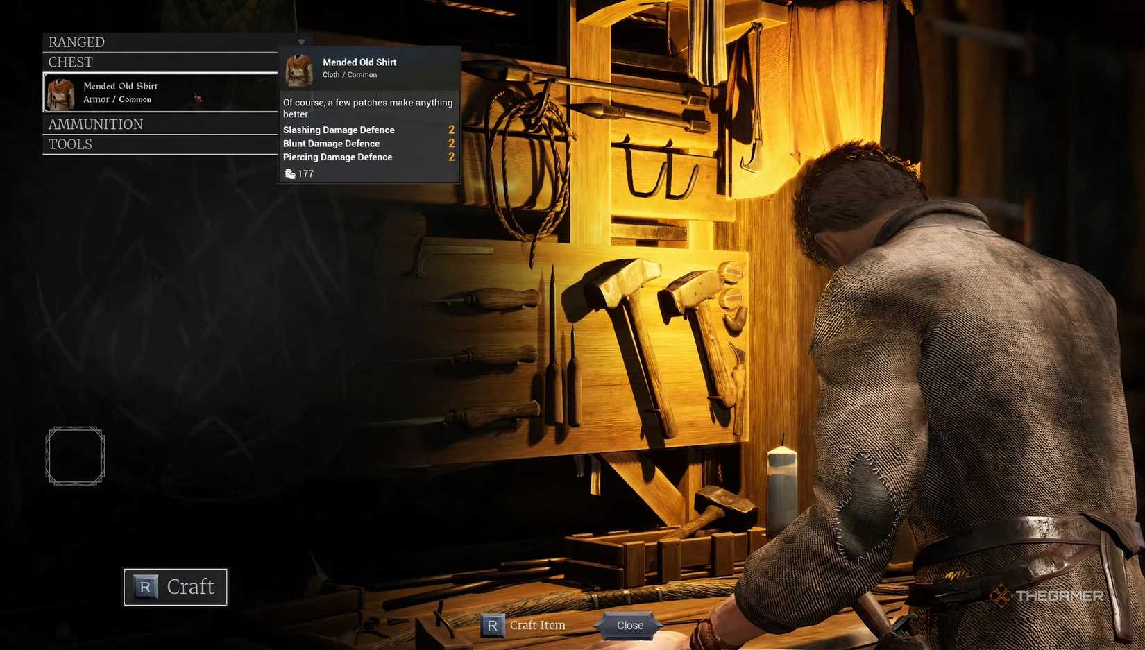 Tristan uses a craft bench in ash and steel.