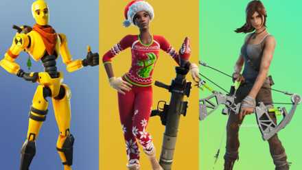 Trihard Skins in Fortnite - Dummy, Holly Jammer, Lara Croft.