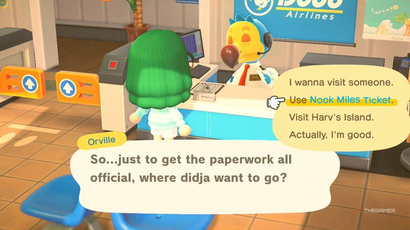 Redeem Nook Miles tickets in Animal Crossing New Horizons.