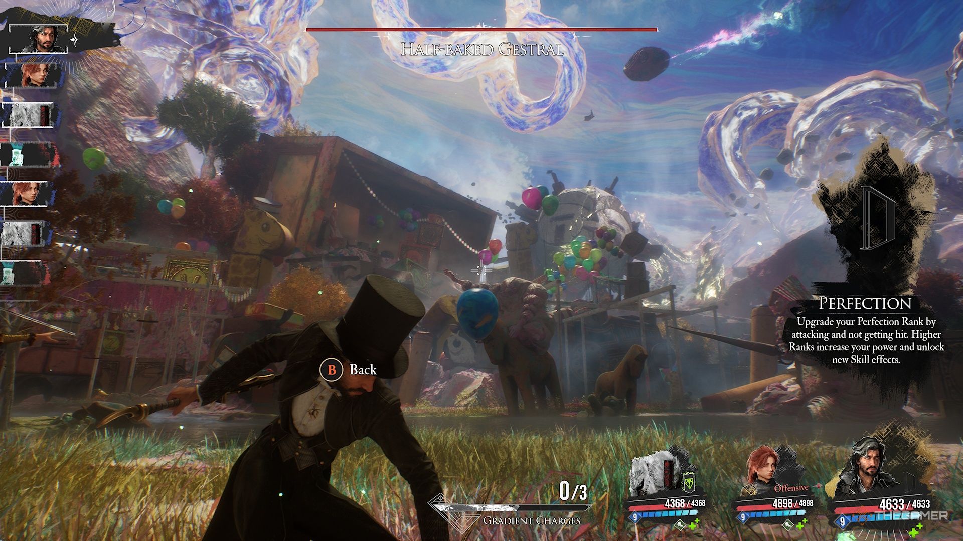 Verso shooting balloons in Clair Obscur Expedition 33.