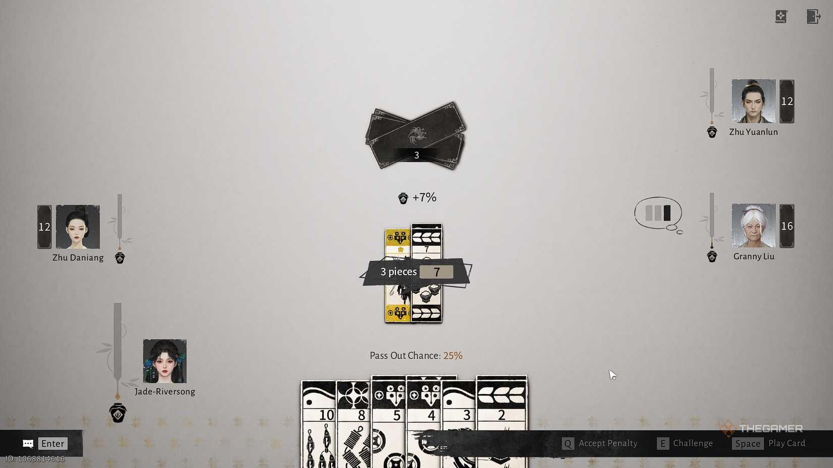 Where the winds meet Play cards in Madaio.