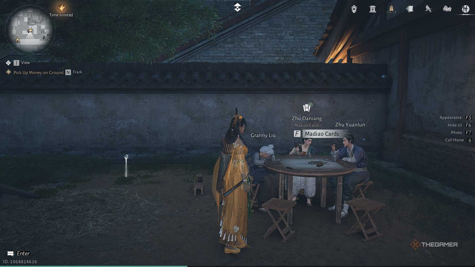 Where the Winds Meet Standing at a playing card table in Kaifeng.