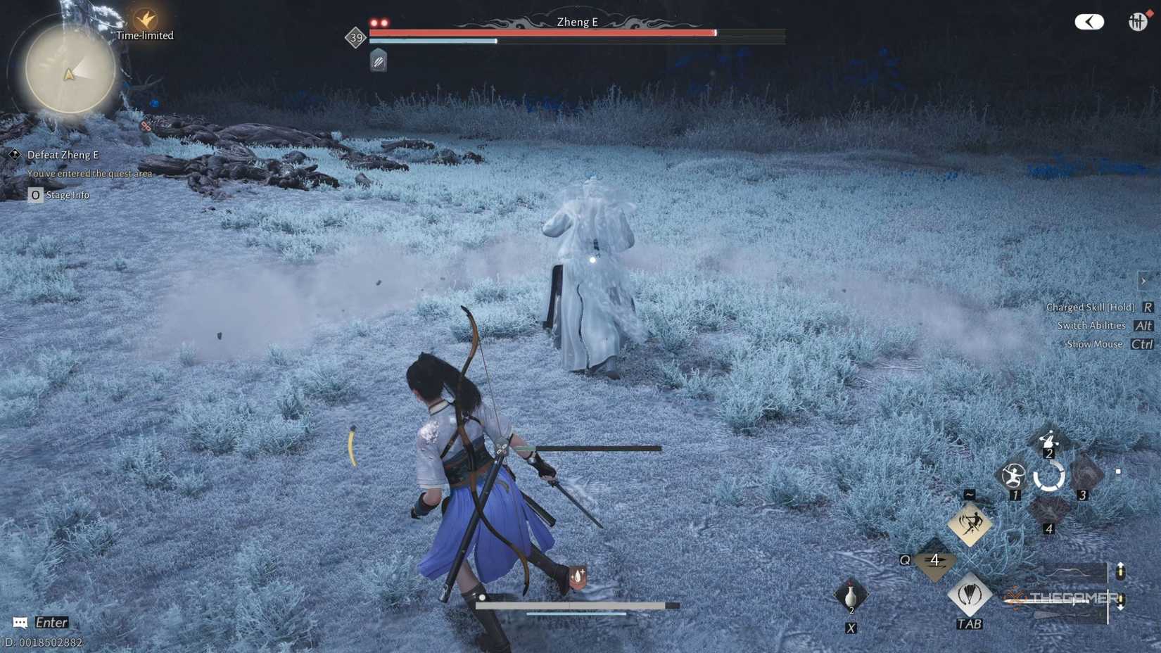 Where Winds Meet Zheng E first stage boss attack.