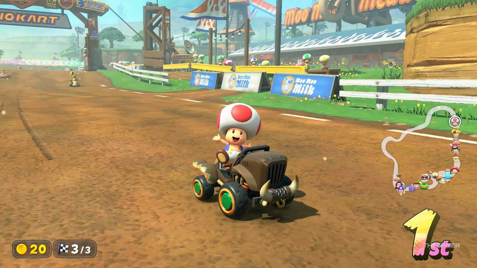 Win as Toad in Mario Kart World, one of the best games of 2025