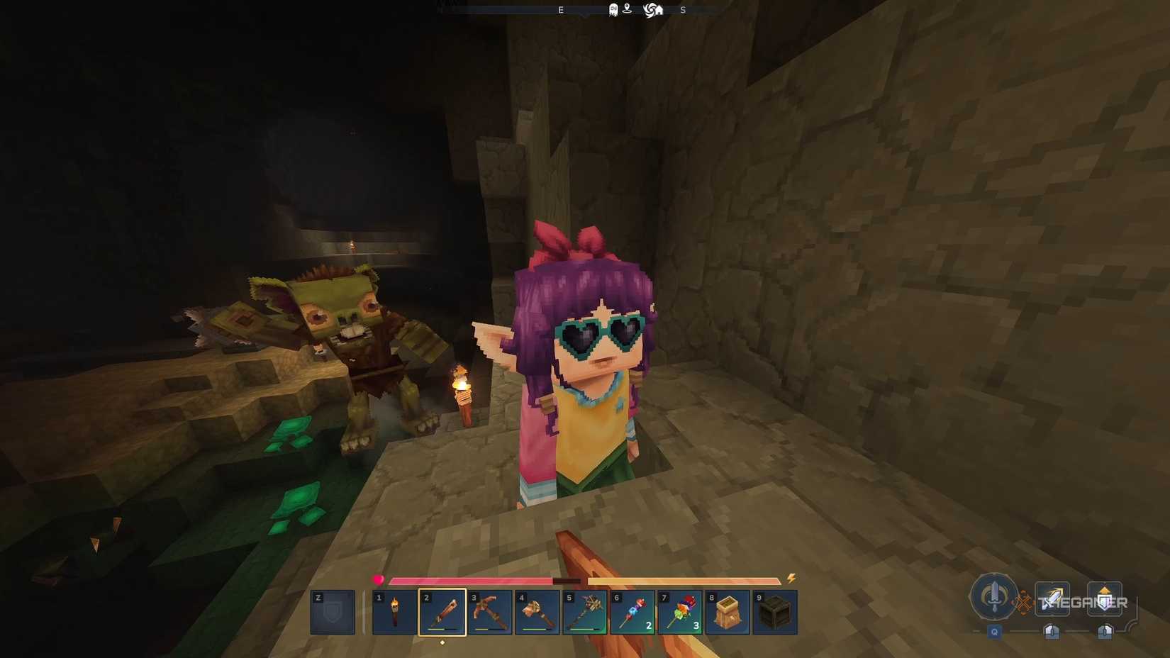 A player to be hit by an enemy in Hytale.