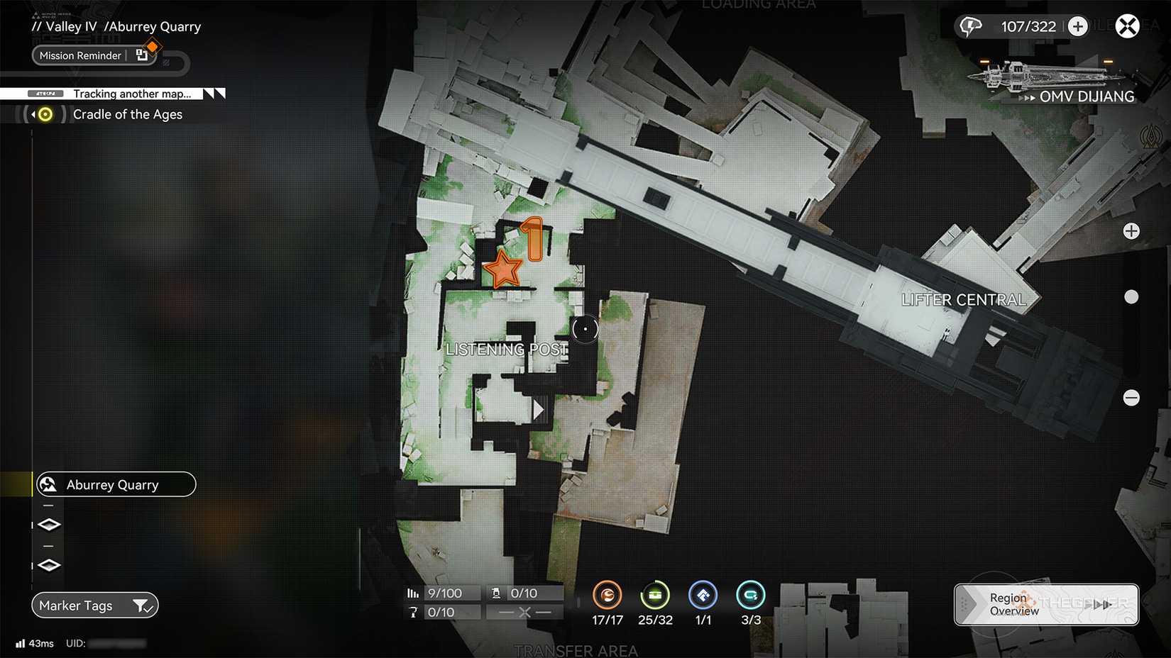 Aurylene location in Aburrey Quarry - Listening post for Arknights: Endfield.