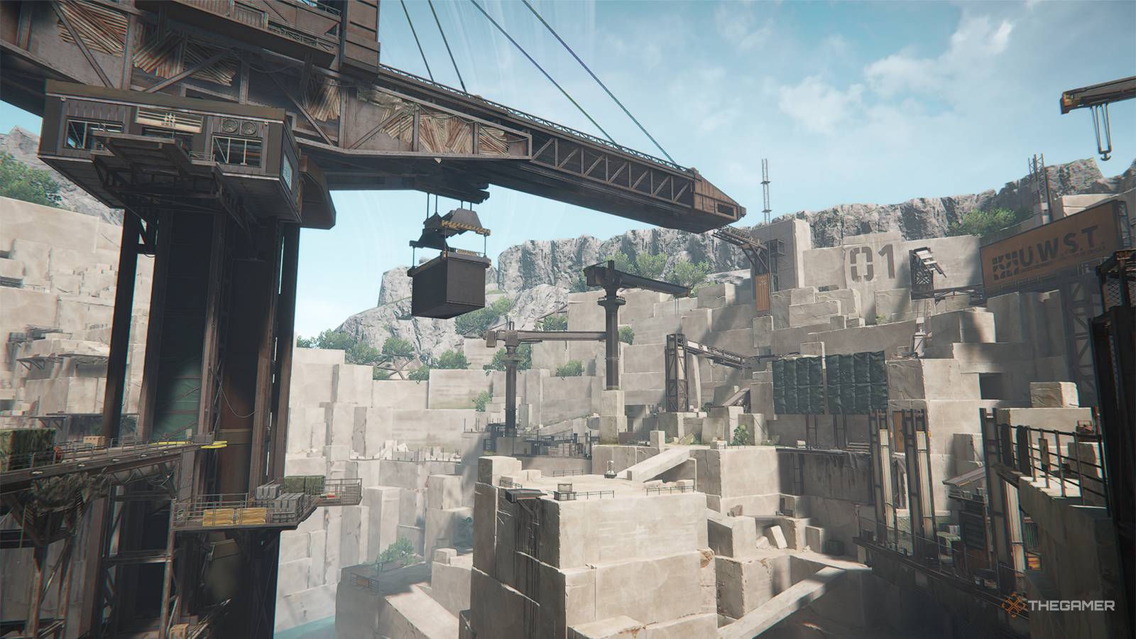 The Super Crane in Aburrey Quarry in Arknights: Endfield.