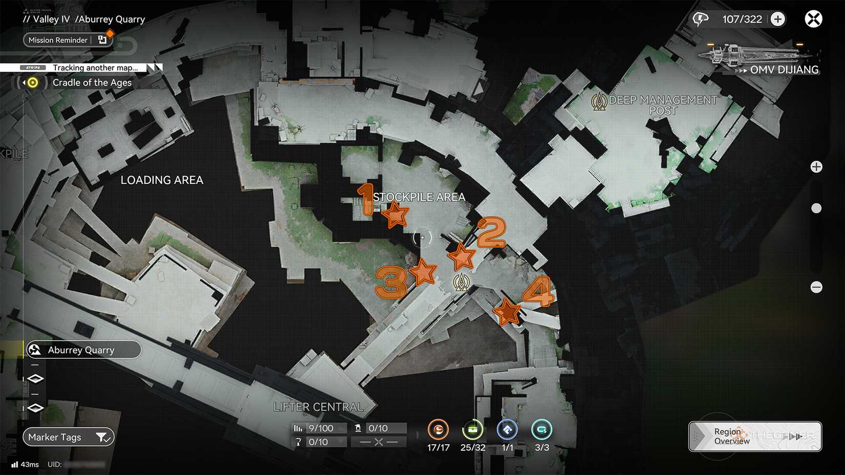Aurylene location in Aburrey Quarry - Arknights: Stockpile area in Endfield.