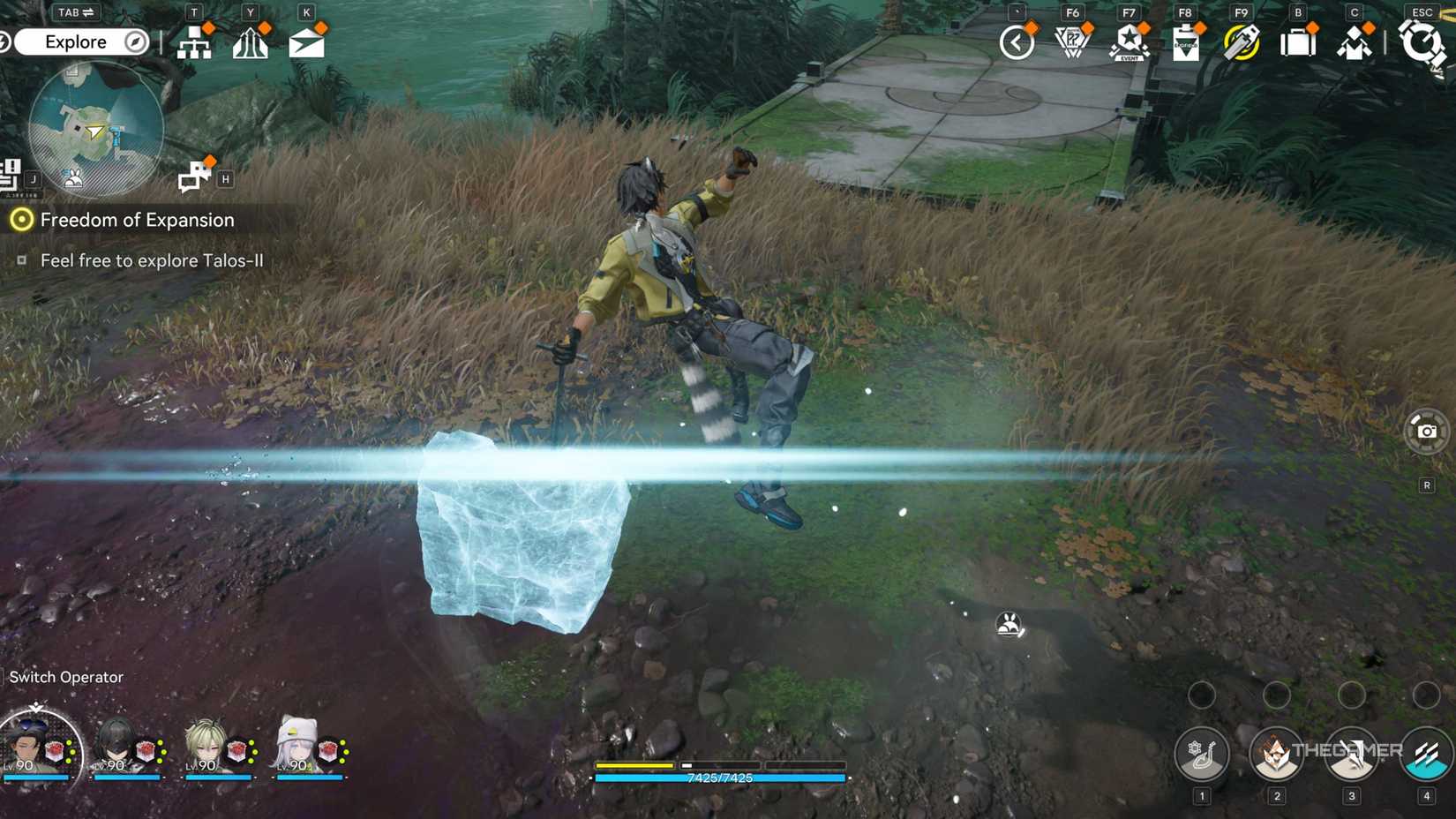 Arknights Endfield Alesh using his battle skills.