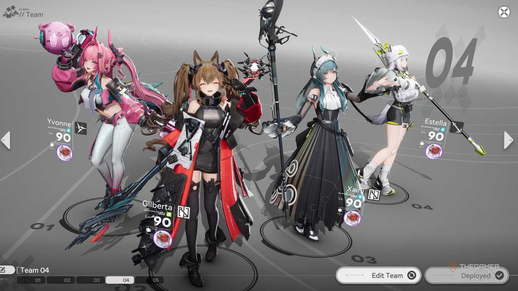 Arknights Endfield full team with Yvonne, Gilberta, Xaihi, Estella.