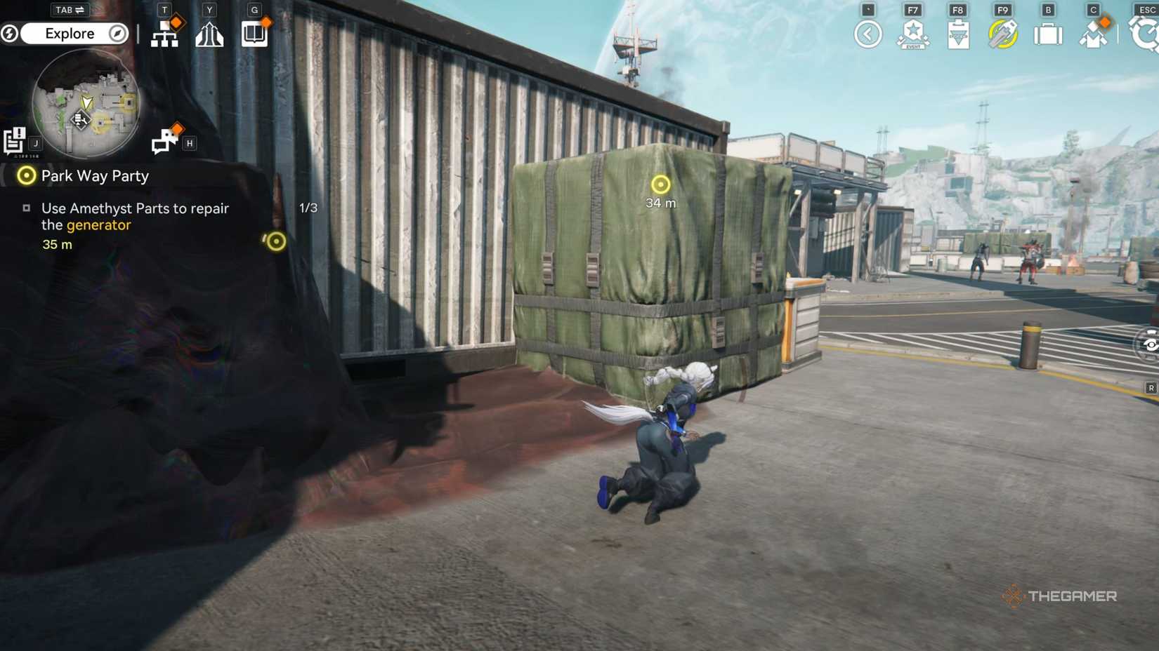 Arknights Endfield makes his way to the generators in the Originium Science Park.