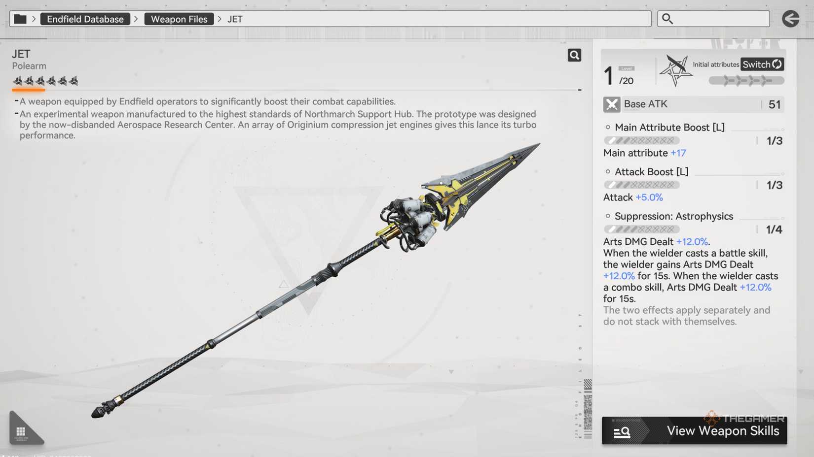 Arknights Endfield JET polar bear with description.