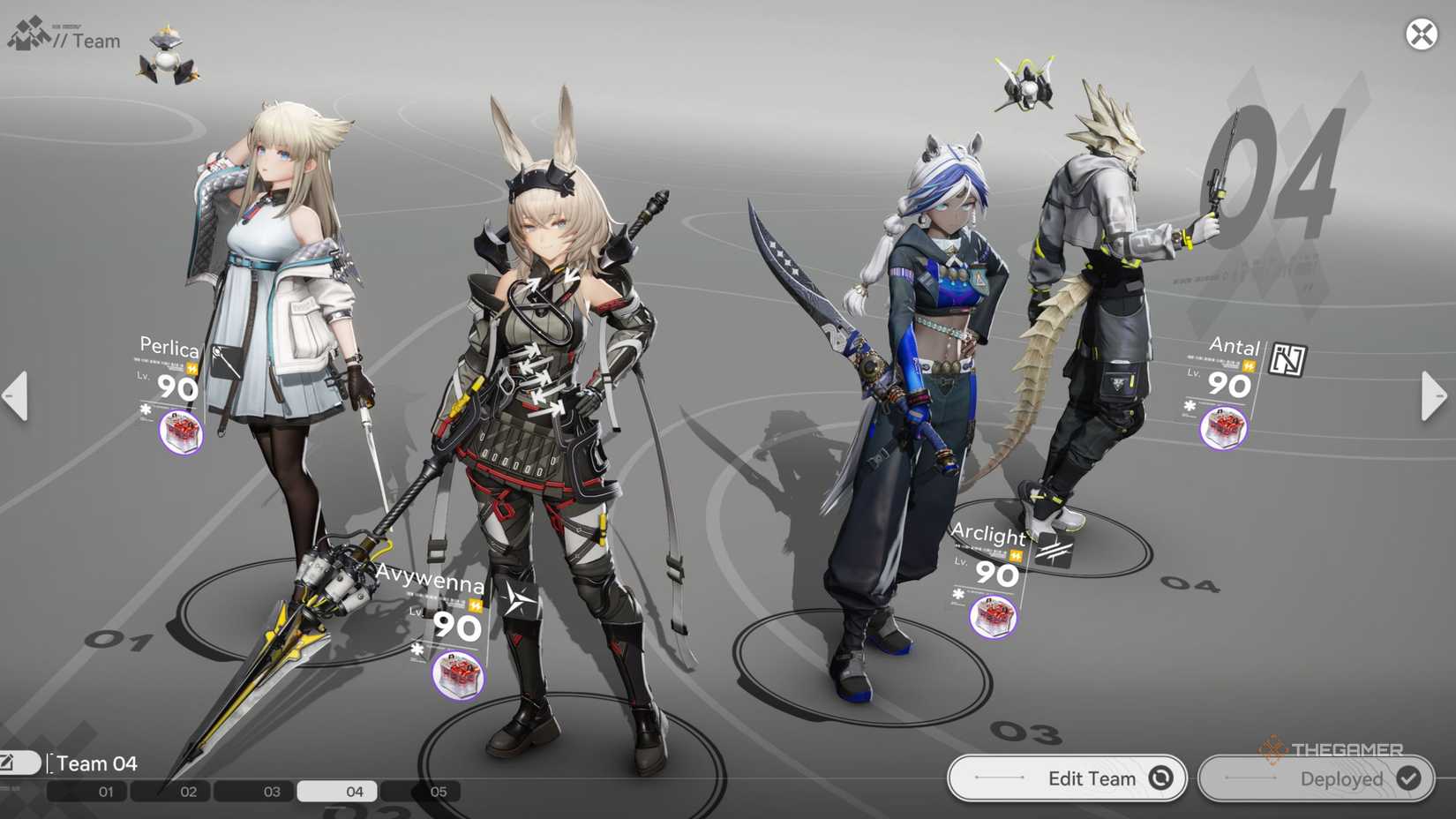 Team Arknights Endfield Perlica with Avyvenna, Arclight and Antal.