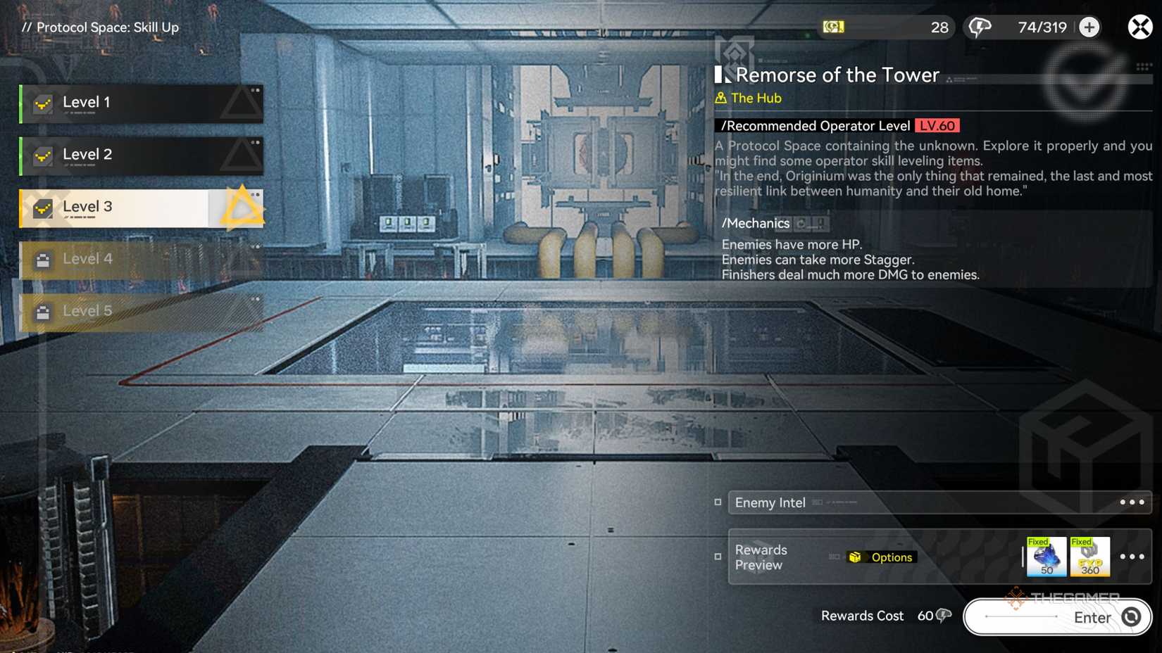 Arknights Endfield Protocol space screen to spend discretion.