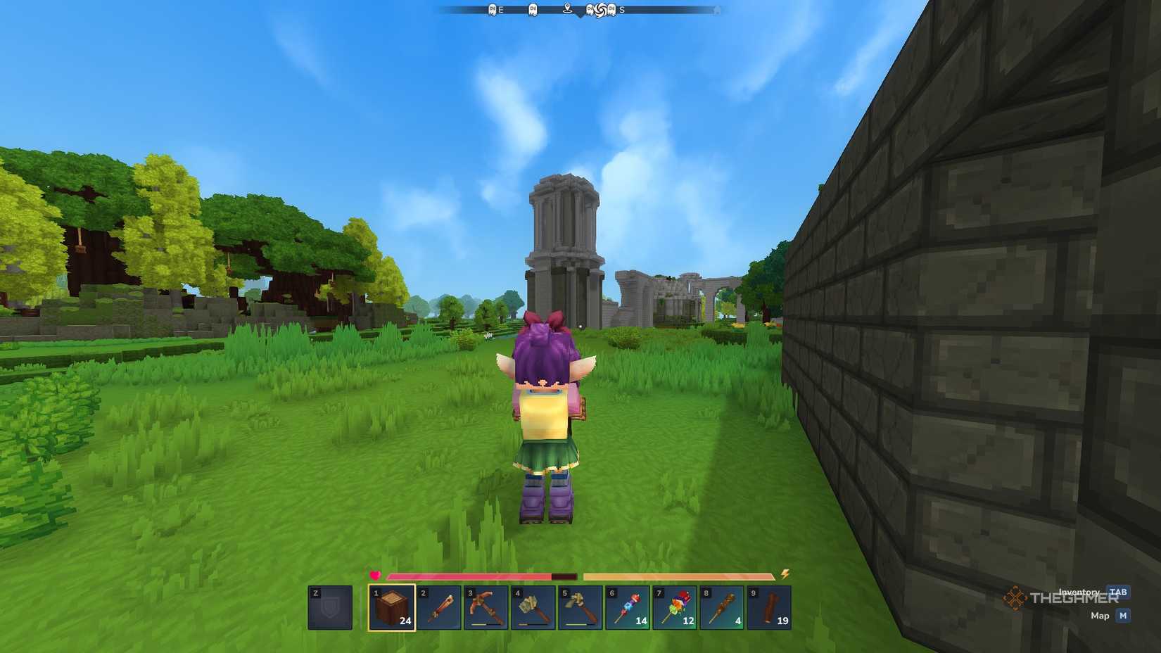 Building a base near the Forgotten Temple Gateway.