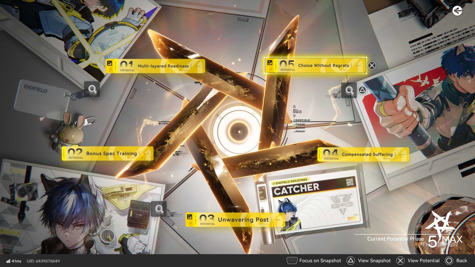 Catcher's full potential screen in Arknights Endfield.