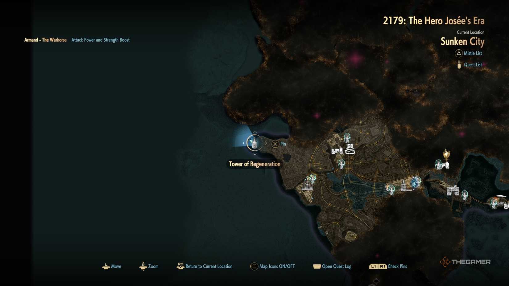 CODE VEIN 2 Sunken City Golden Blood Bead Location Map #1.