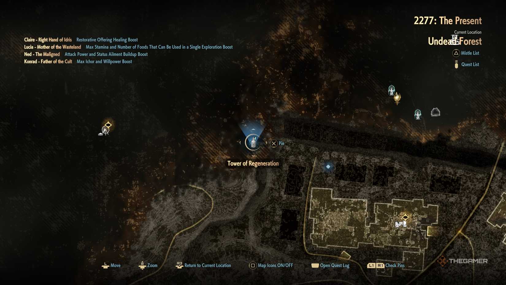 CODE VEIN 2 Undead Forest Golden Blood Bead Location Map #2.