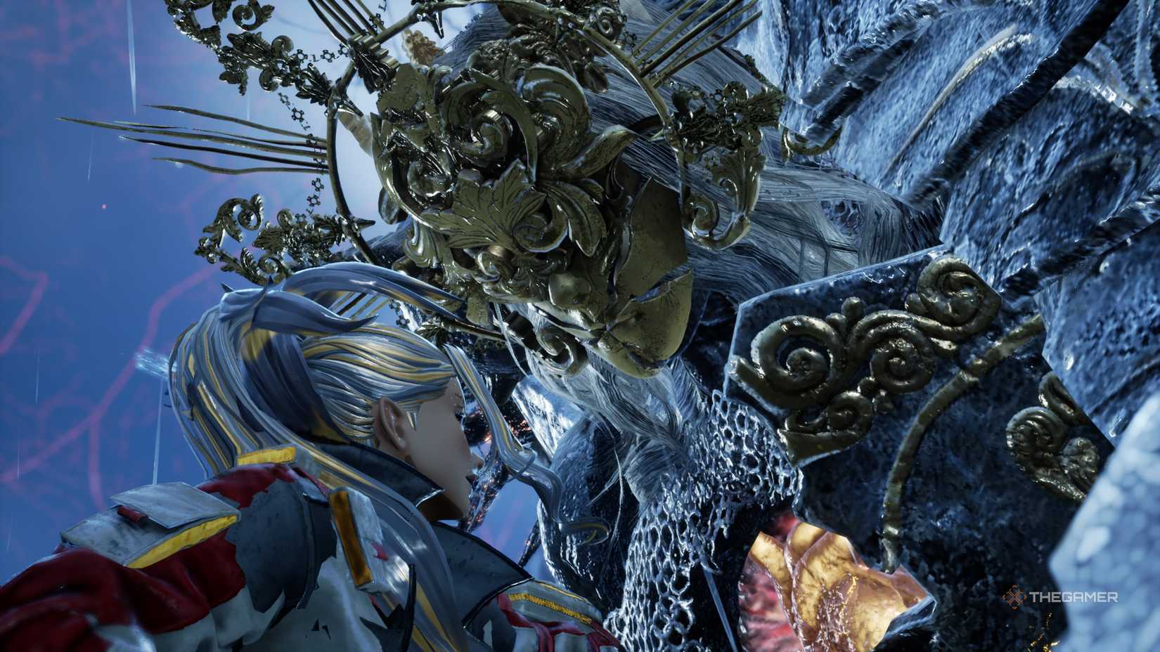 The player reaches into Lyle's heart in Code Vein 2.