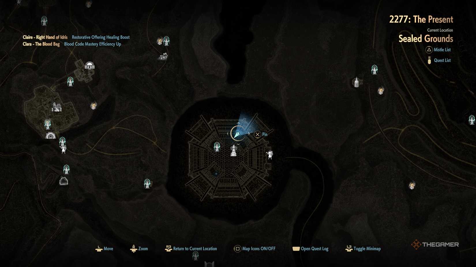 CODE VEIN 2 Ceiling Ground Golden Blood Bead Location Map #1.