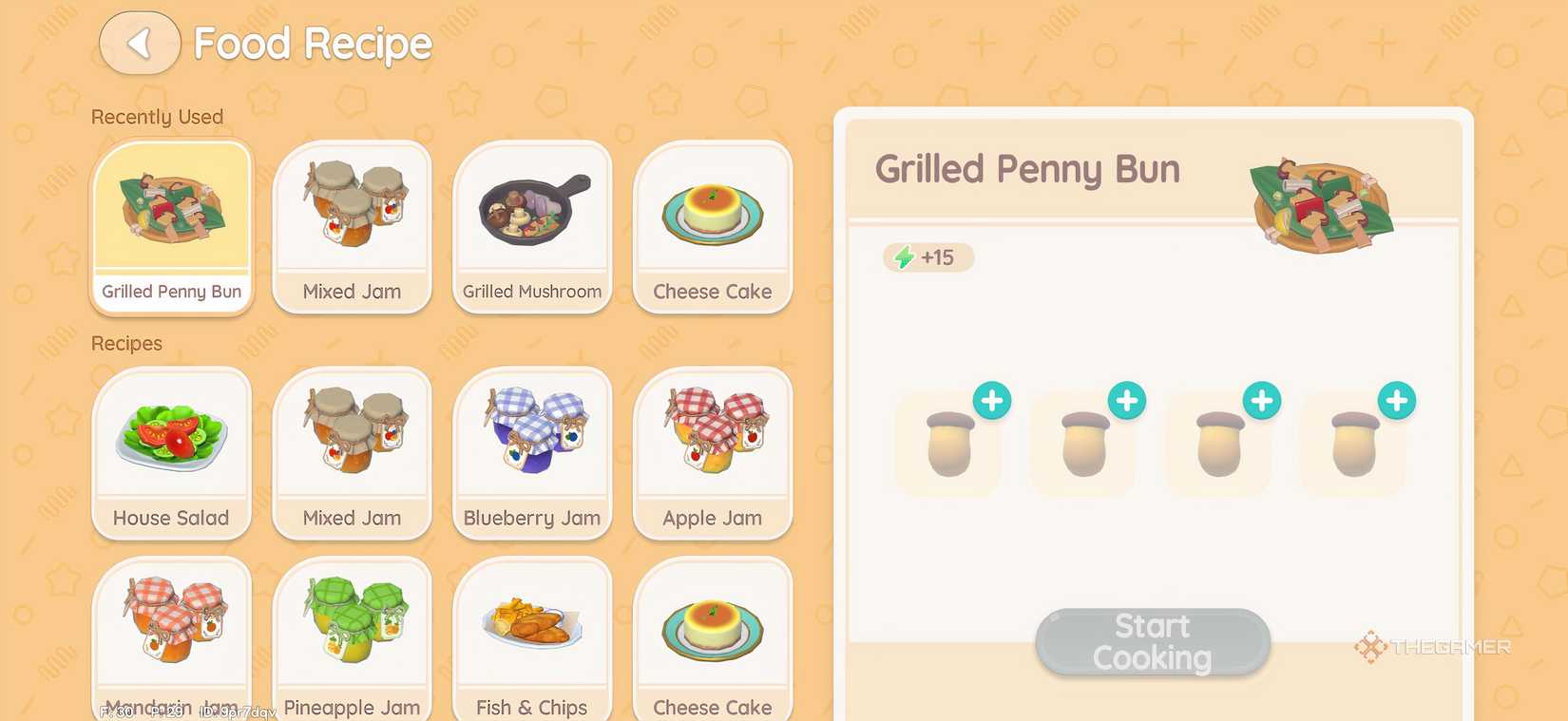 Cooking Grilled Penny Bun in Heartopia.