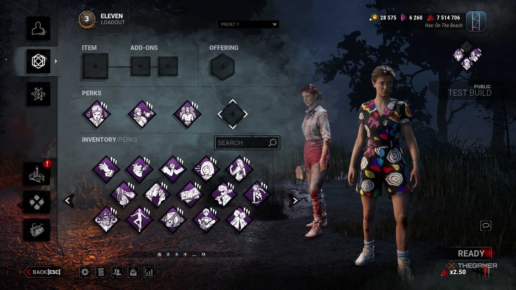 Dead by Daylight Eleven benefits in the lobby.