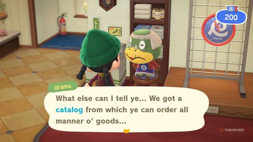 Granny introduces the Hotel Resort Gift Shop in Animal Crossing New Horizons in Update 3.0.